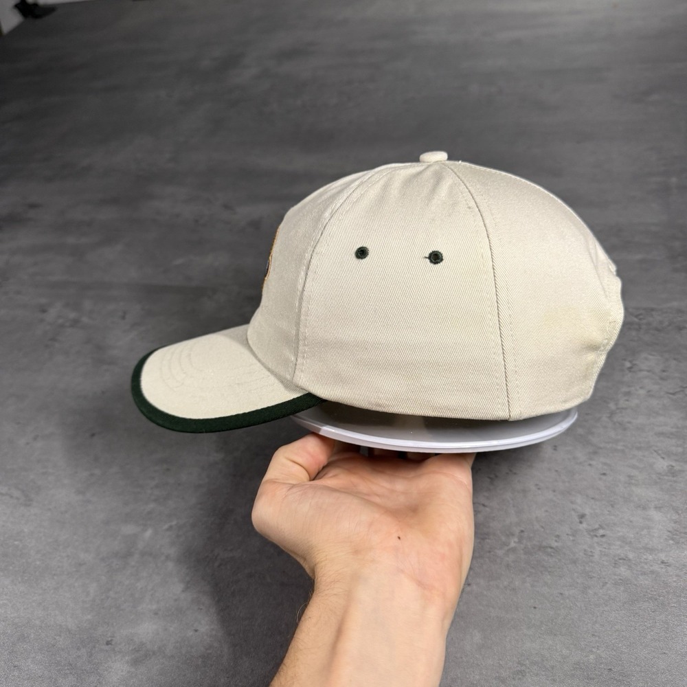 Vintage Ahead Interlaken Switzerland Golf Club‎ Hat Khaki Tan Green Cotton Strap - Picture 6 of 7